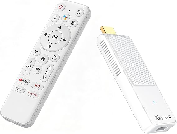 Android TV Stick 14.0 Neuestes 2026 4K Ultra HD TV-Stick Box 2 GB RAM 16 GB ROM RK3518 CPU Unterstützt 24/5GHz WiFi 6 BT 5.0 HDR10 Smart Streaming Media Player mit Assistant Sprachfernbedienung Weiß