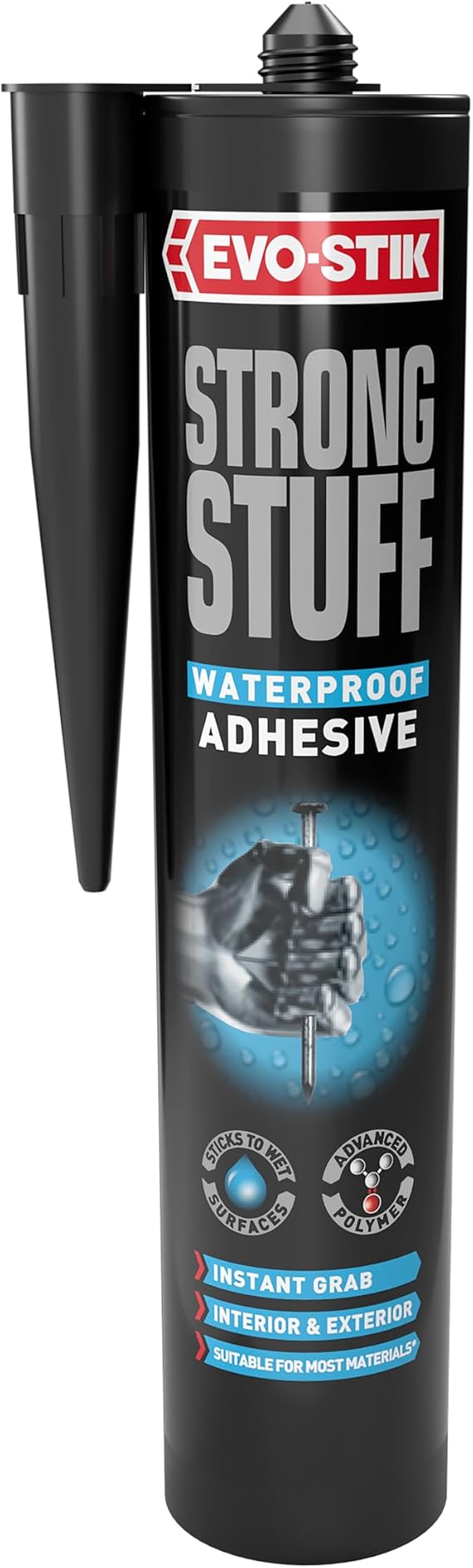 Bostik EVO-STIK Strong Stuff Waterproof Adhesive, Superior Strength, Can be Used Underwater, Colour: White