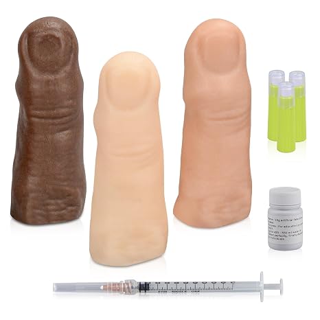 Ultrassist Simulated Finger Blood Collection Trainer, Practice Finger for Glucose Testing and Lancet Skills, Nursing and Medical Training