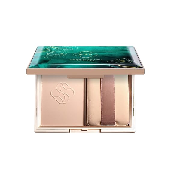 PNF Velvety Smooth Pressed Powder, Oil Control & Waterproof Finishing Powder, Eastern Elegance Compact with Mirror & Puff, 3 Shades (#01 Fair, #02 Natural, #03 Light) (Natural Colors)