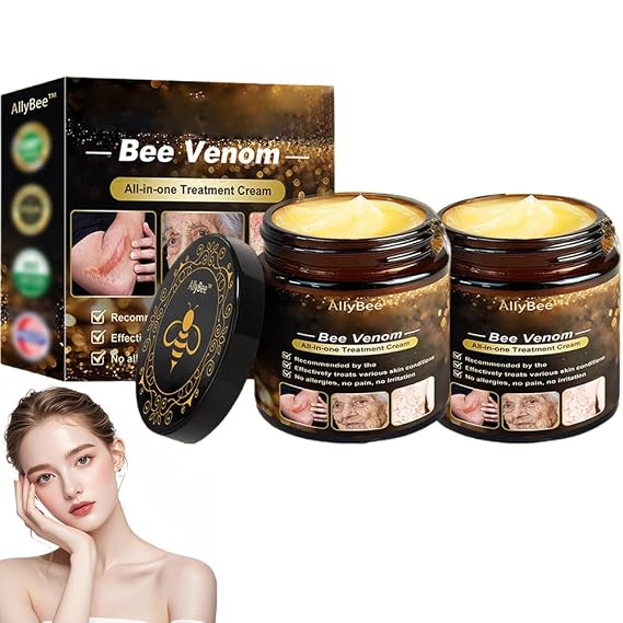 Bee Venom Skin Treatment Cream, Advanced Firming & Wrinkle-Reducing cream, Natural Bee Venom Serum Suitable for All Skin Types (2 Pack)