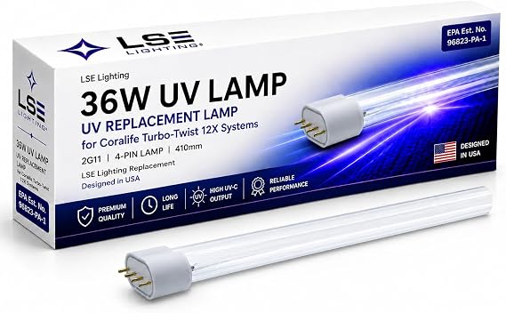 LSE Lighting 36W UV Lamp for Coralife Turbo-Twist 12X Systems