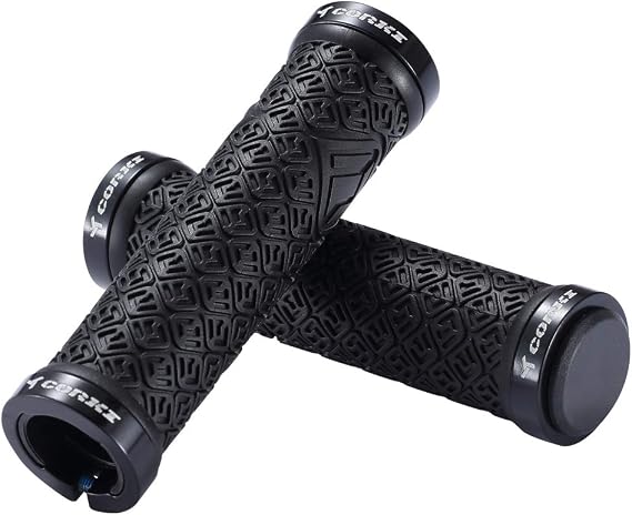 corki Mountain Bike Grips,Double Lock on Locking Bicycle Handlebar Grips for MTB,Downhill