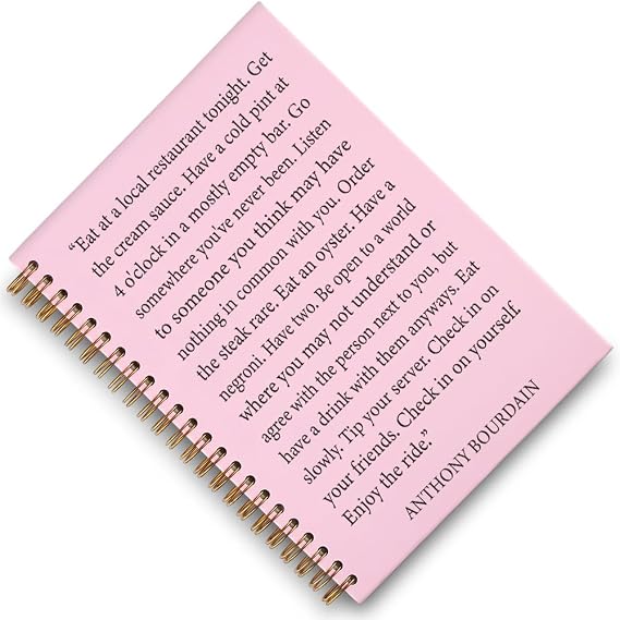 THRXOBN Anthony Bourdain Inspirational Notebook - 'Eat at a Local Restaurant' Quote Journal - Food & Travel Adventure Gift - WUW21