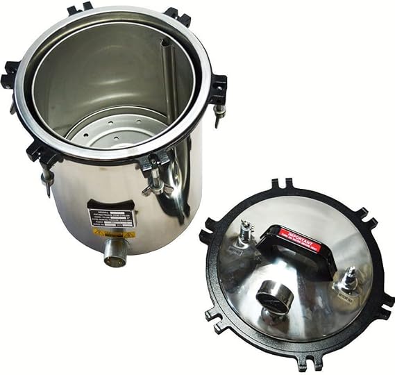 Electric Heated Autoclave Steam Sterilizer, 4.7 Gallon (18L), Stainless Steel Shell Pressure Canner