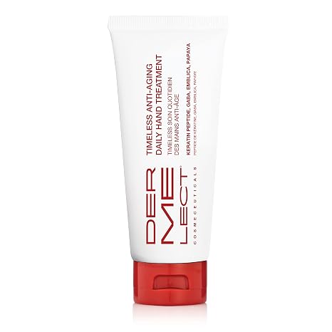 Dermelect Timeless Anti-Aging Daily Hand Treatment for Hands - Anti Aging Cream with Peptides Hyaluronic Acid Hydrating & Brightening Treatment for Dry Hands, Dark Spots, Over Washed Hands