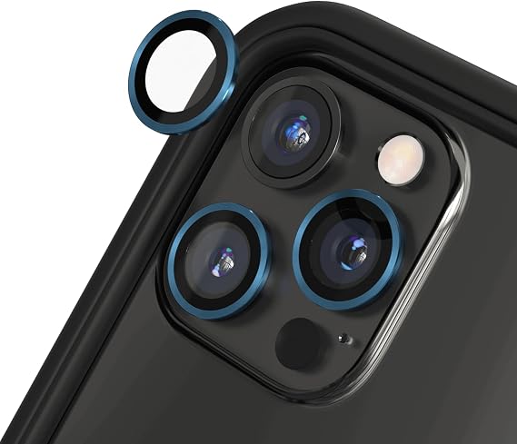 RHINOSHIELD 9H Tempered Glass Camera Lens Protectors Compatible with iPhone 11 Pro/11 Pro Max / 12 Pro Impact and Scratch Resistance, High Clarity, Explosion-Proof Protection, Anti-Fog Technology-Blue