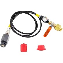 CO2 Cylinder Refill Adapter Hose, with 2000psi Pressure Gauge, Quick Adapter for CO2 Soda Compatible with Fizzi/Onetouch/Jet/AQUA FIZZ Blue Cylinder Soda Maker Accessories (60 inch)