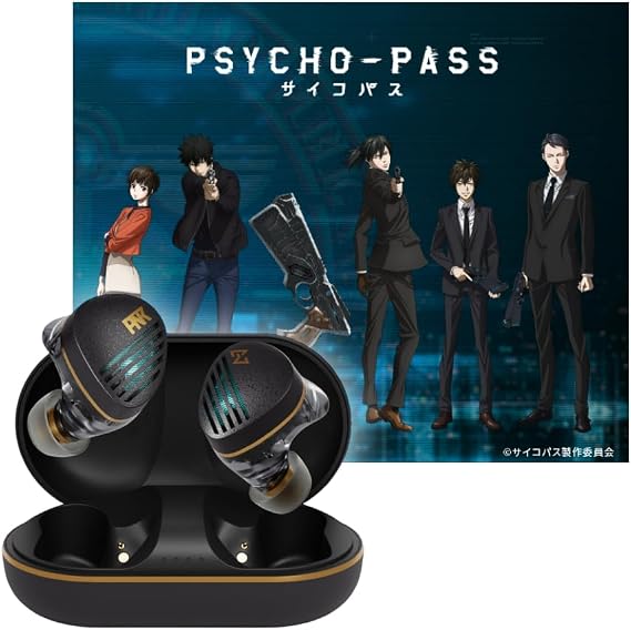 AVIOT TE-Z1PNK Anime Psycho-Pass Collab Voice Guidance | Noise Cancelling Earbuds | with Planar Magnetic Driver | High-Resolution Audio | Up to 18 Hours Playback | IPX4 Water Resistance