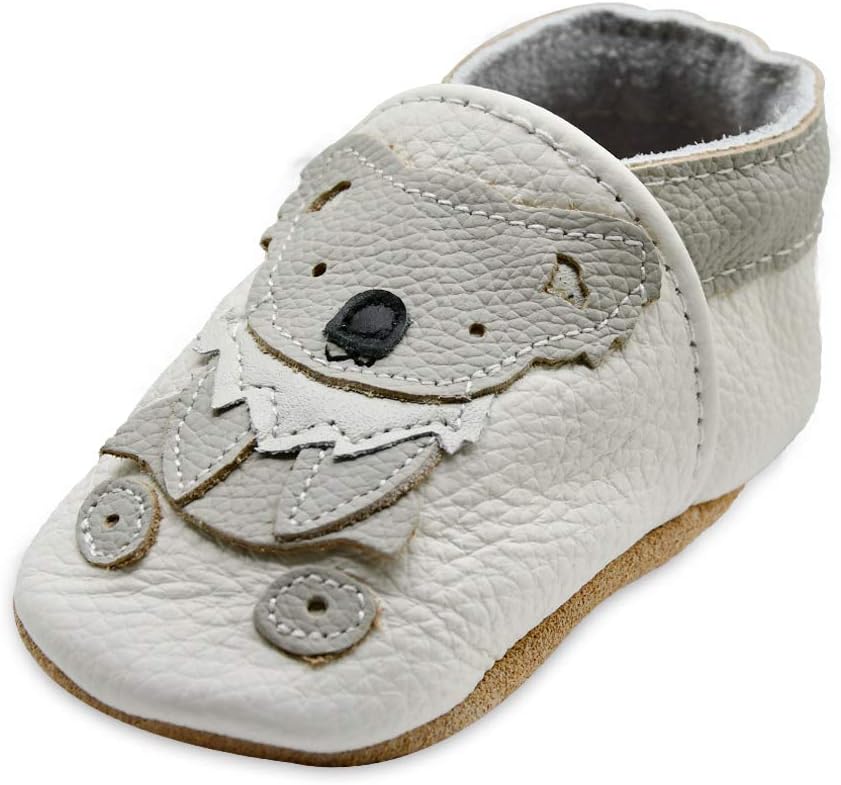 iEvolve Baby Leather Shoes Soft First Walker Shoes Crib Shoes Moccasins for Toddlers