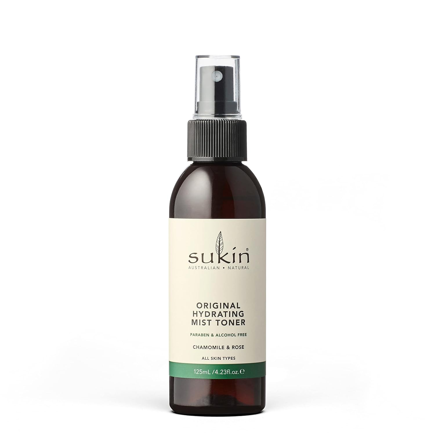 Sukin Original Hydrating Toner, Face Mist Refreshing Chamomile & Rose Water Spray for Face, Beauty & Personal Care Essentials, 4.23 Oz