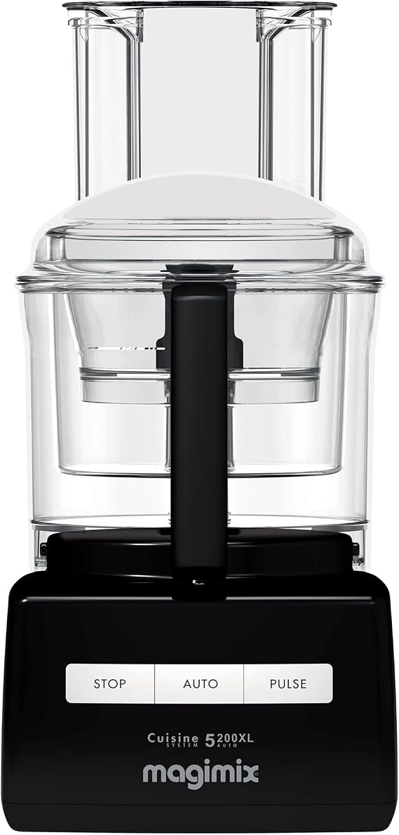 Magimix 5200XL Premium Food Processor With Citrus Press & Cold Press Juicer Accessories - 3.6L BPA-Free Bowl, Professional Quality Ultra-Sharp Blades, Quiet Energy Efficient 1100W Motor - Black