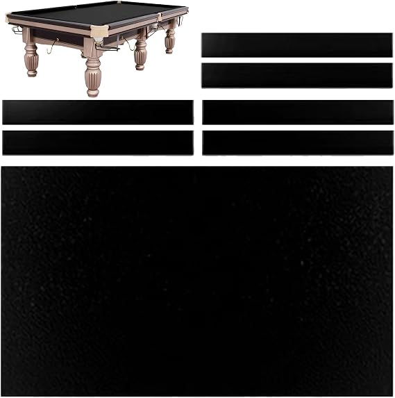 Premium Pool Table Felt Replacement Kit - Billiard Cloth for 7ft 8ft 9ft 11ft - Indoor Game Cloth Cover + 6-Piece Side Wrap Set for Bars Clubs Hotels