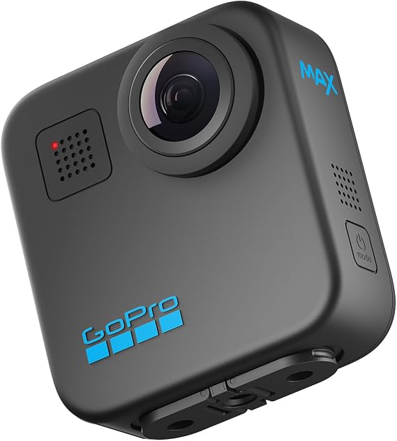 GoPro MAX Waterproof 360 + Traditional Camera with Touch Screen Spherical 5.6K30 HD Video 16.6MP 360 Photos 1080p Live Streaming Stabilization