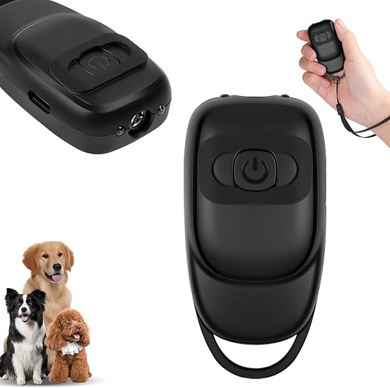 AOMIG Ultrasonic Dog Bark Deterrent Devices, Mini Dog Barking Deterrent Devices with LED, Rechargeable Anti Barking Device for Dogs, Portable Safe Bark Control Dogs Training Tools Indoor Outdoor