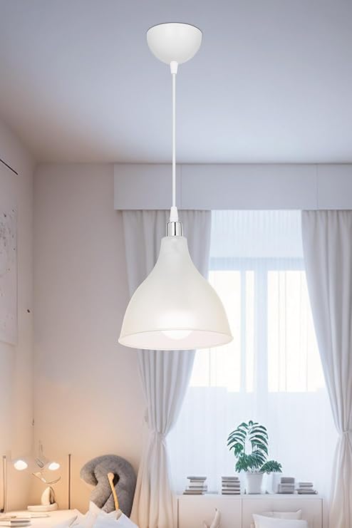 AG LightDesign Beyaz Sarkıt Avize Yatak Odası Salon Mutfak Koridor Lamba 18 AGnm96 [Enerji Sınıfı A]