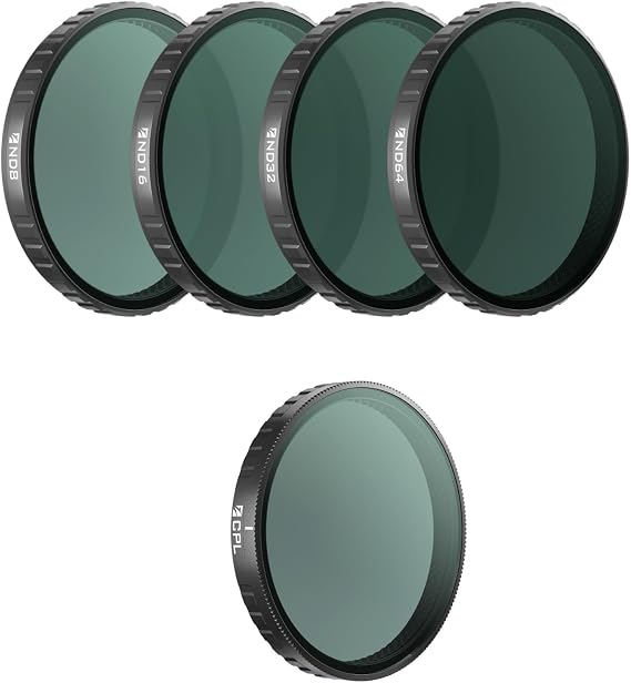 Freewell ND8, ND16, ND32, ND64 and CPL Filters Bundle Compatible with DJI Osmo Action 6