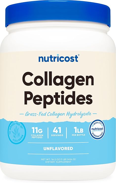 Nutricost Collagen Peptides Powder 1LB (454 G), Grass Fed Bovine