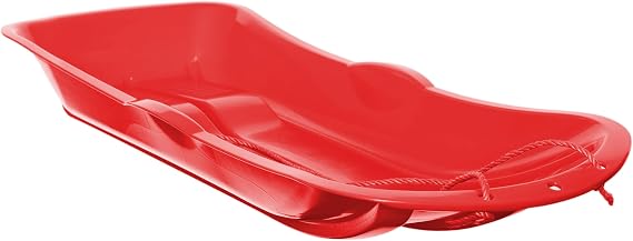 Heavy duty large plastic sledge with rope winter outdoor snow kids toboggan sled