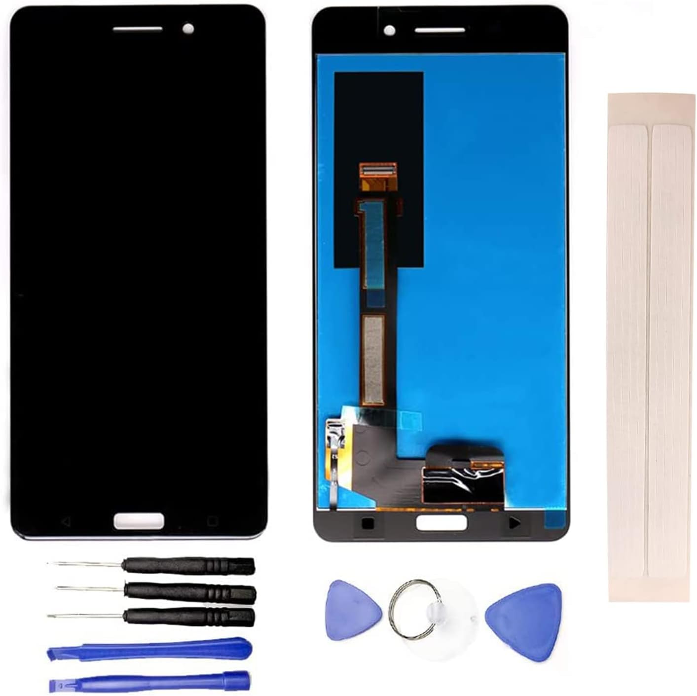 LCD Display & Replacement Touch Screen Digitizer Assembly with Free Tools for No-kia 6 2017 N6 TA-1000 TA-1003 TA-1033 TA-1025 IPS 5.5 Black