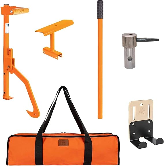 LogOX Forester Package - Includes 3-in-1 Forestry MultiTool, Holster, Pickaroon & Gear Bag | Powder-Coated 40 Cant Hook Log Roller, 21 Carrier, and 40 Timberjack USA Made With A
