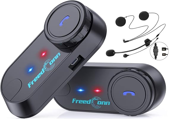 FreedConn TCOM VB Bluetooth Motorcycle Helmet Intercom Headset, 2 Pack