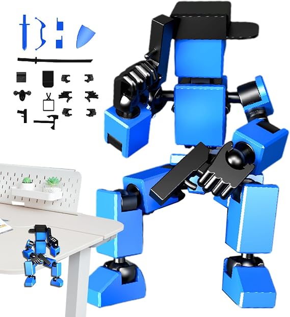 Motion Figures,Movable Versatile Hero Flexible 3D Printed - Complete Action Figure Set For Robot Enthusiasts, Kids & Friends