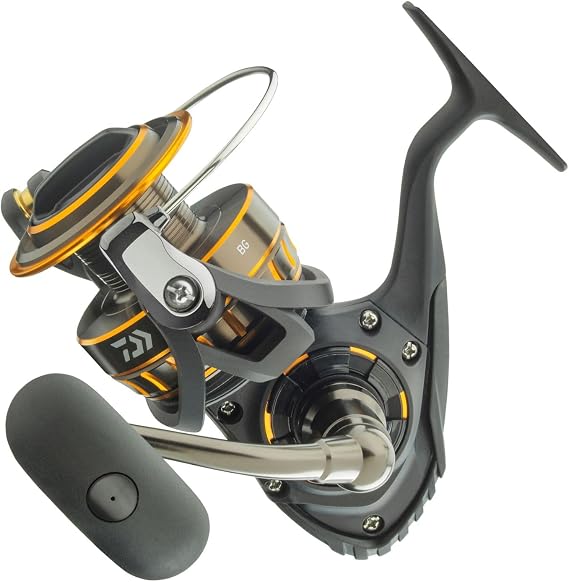 Daiwa BG5000 BG Saltwater Spinning Reel, 5000, 5.7: 1 Gear Ratio, 6+1 Bearings, 47.40" Retrieve Rate, 22 lb Max Drag,Black/Gold