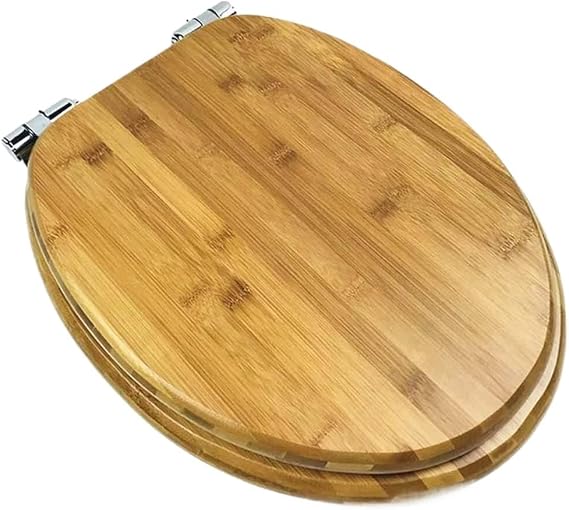 Universal Buffer Toilet Seat Cover,Solid Wood Toilet Seats Lid, Thicken Slow-Close Toilet Seats