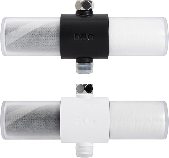Weddell Duo Shower Filter NSF Certified Shower Filter for Chlorine Reduction, Lead-Free, Easy Installation, Award-Winning Filter for Healthier Hair & Skin (Black and White))
