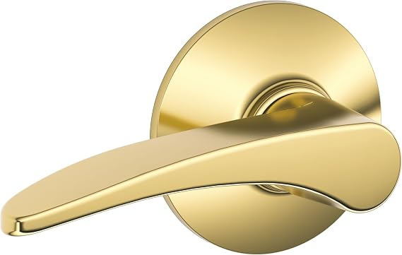 Schlage Manhattan Hall/Closet Passage Door Handle, Reversible, Bright Brass