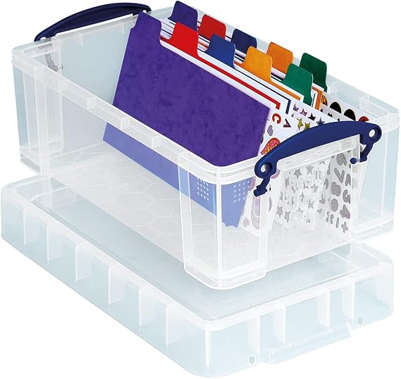 Really Useful Box Plastic Storage 5 Litre with XL Lid Clear