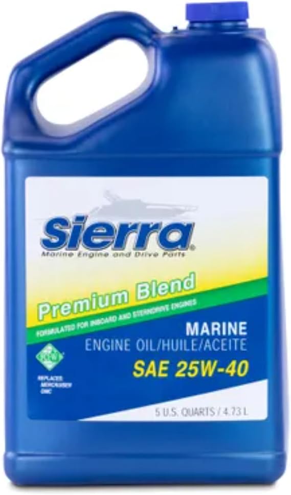Sierra International 18-9400-4 25W-40 FC-W 4-Stroke Marine Stern Drive Oil - 5 Quart
