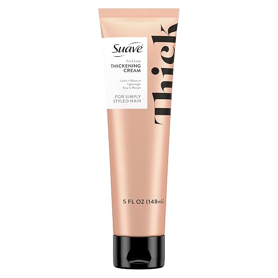 Suave Simply Styled For Thick-looking Hair Thickening Hair Cream, Heat Protectant and Styling Cream 5 oz