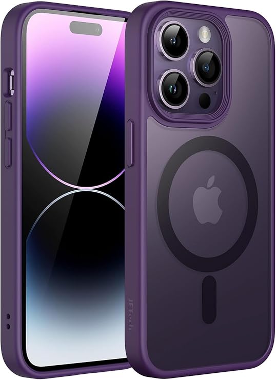 Ehr. iPhone 11 Uyumlu Kamera Korumalı Magsafe ile Uyumlu Wireless Şarj Özellikli Arkası Mat Renkli Silikon Kılıf (Mor, iPhone 13 Pro Max)