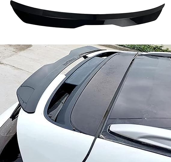 ABS Car Rear Spoilers for Renault Scenic III XMOD 2013 2014 2015 2016, Rear Trunk Roof Spoiler Lip Decoration Modification Accessories,Gloss Black