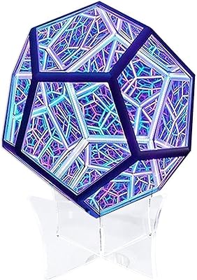 Dodecahedron Art Light, Space LED Light Adjustable Color Light, Creative Cool Infinite Color Night Light Ambient Light For Home Desktop Furniture Decor