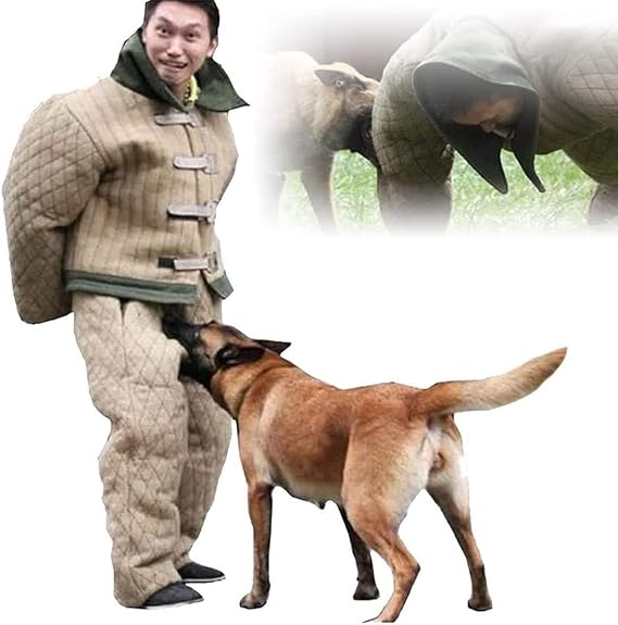 Dog Training Suit , Training Dog Protective Clothing , Unisex Body Protection Bite Suit Jacket,Training Military Dog Protective Suit for Dog Training Bite Protection(S)