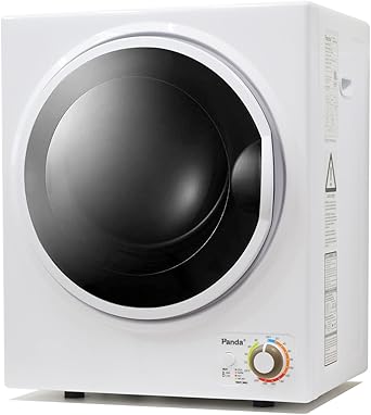 Panda Portable Clothes Dryer 1.5 cu.ft Compact Electric Dryer, 850W, Stainless Steel Tub, 110V Ideal for Apartments, Dorms & Small Loads