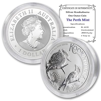 2023 P Australian 1 oz Silver Kookaburra Coin Brilliant Uncirculated in Capsule with Certificate of Authenticity $1 Seller BU