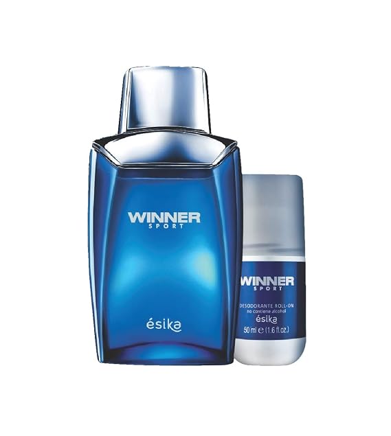 Esika L'Bel Winner Sport Eau de Toilette for Men and Winner Sport Antiperspirant Roll-On Deodorant Set