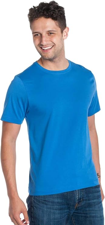 Ably Tourist Men's Cotton Pocket-Less T-Shirt | Repels Liquids, Stains, and Odors