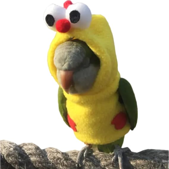 Bird Costume Bird Diaper Flight Suit Bird Chicken Shape Bird Clothes Cosplay Photo Prop for Parrots Lovebird Parakeet Cockatiel Small Animals Apparel (Hahn's Macaw)