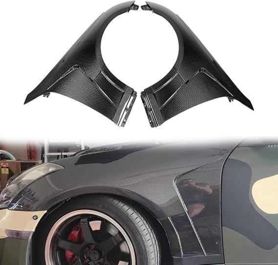 For Infiniti G35 Coupe Only 2003-2007 Carbon Fiber Front Side Fender Pair, Sporty Body Kit Upgrade (EPA1 Style)
