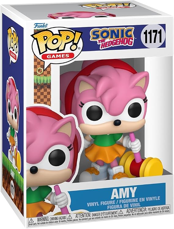 Funko Pop! Games: Sonic the Hedgehog - Amy - 1/6 Odds for Rare Chase Variant - Collectable Vinyl Figure - Gift Idea - Official Merchandise - Toys for Kids & Adults - Video Games Fans