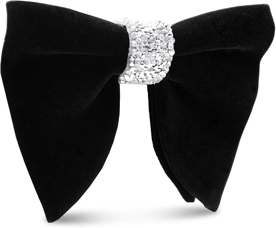 Pre-Tied Velvet Bow Ties for Men Tuxedo Oversized Bowtie