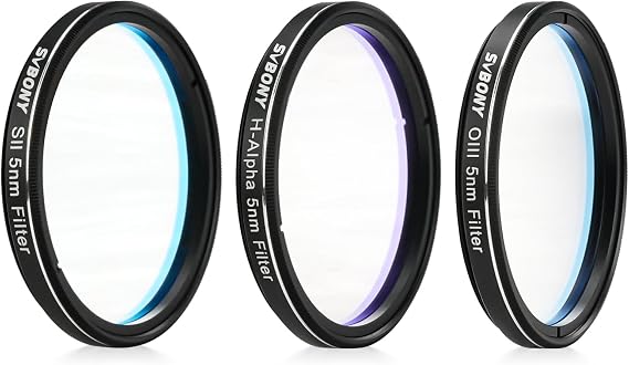 SVBONY SV227 2" SHO Telescope Filter Set, 5nm Narrowband Filter Set