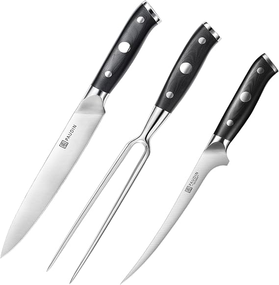 PAUDIN Fillet Knife + Carving Knife and Fork Set