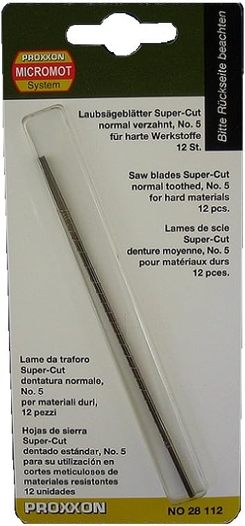 Proxxon 28112 Standard 36 Teeth Super-Cut Scroll 36T Saw Blades, 12-Pieces