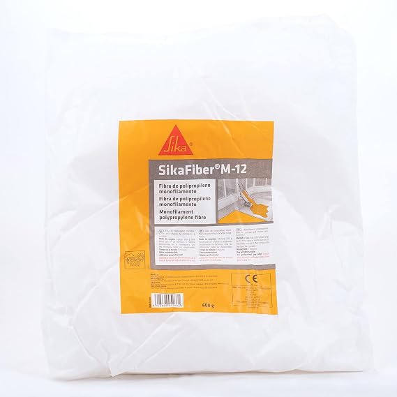 SIKA Polypropylene Fibres for Concrete 12 mm SikaFiber M12 600 g Strengthens concrete and mortar reduces cracks improves strength for structures and coatings